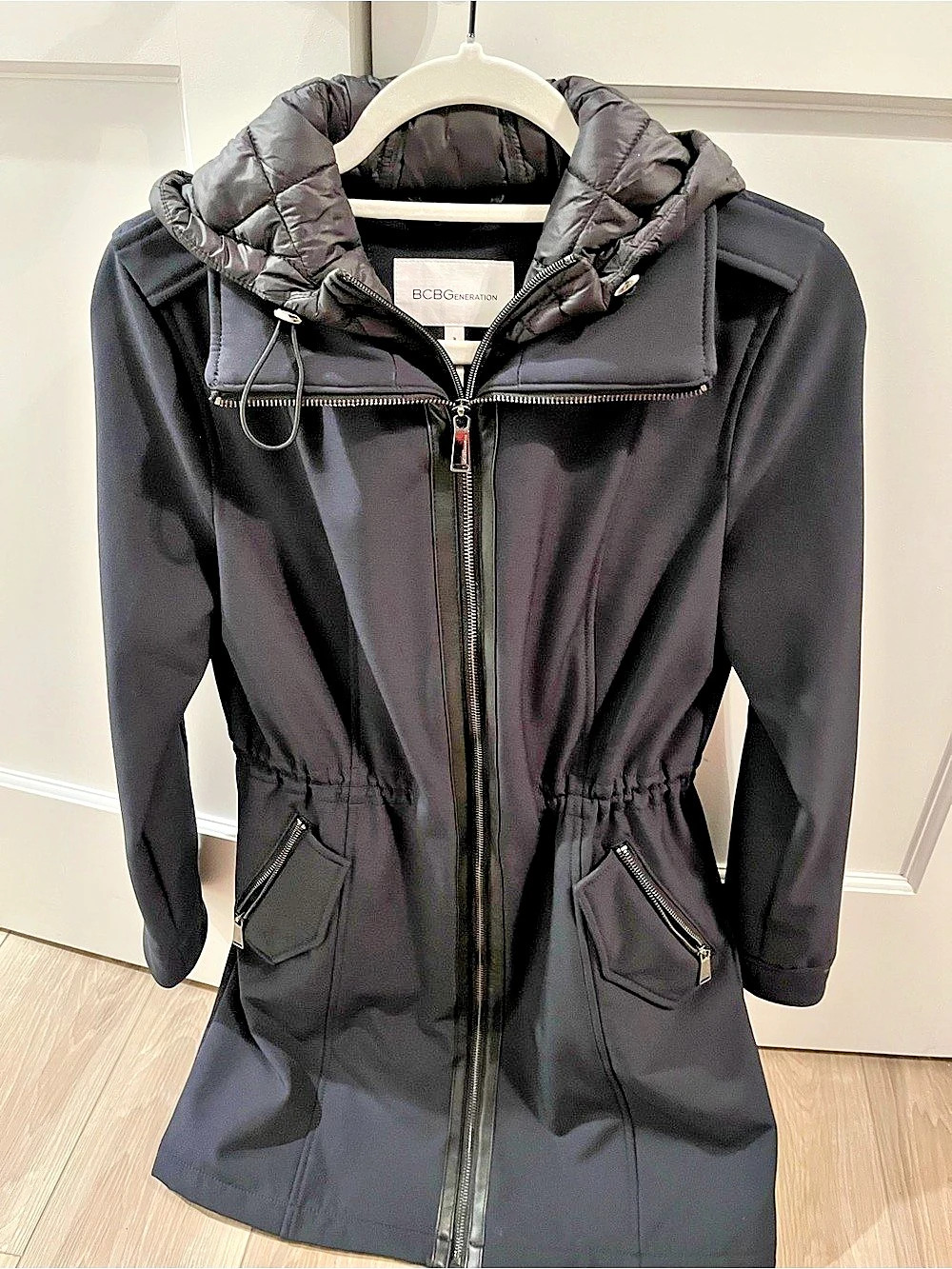 BCBGeneration Navy Hooded Jacket Size XS